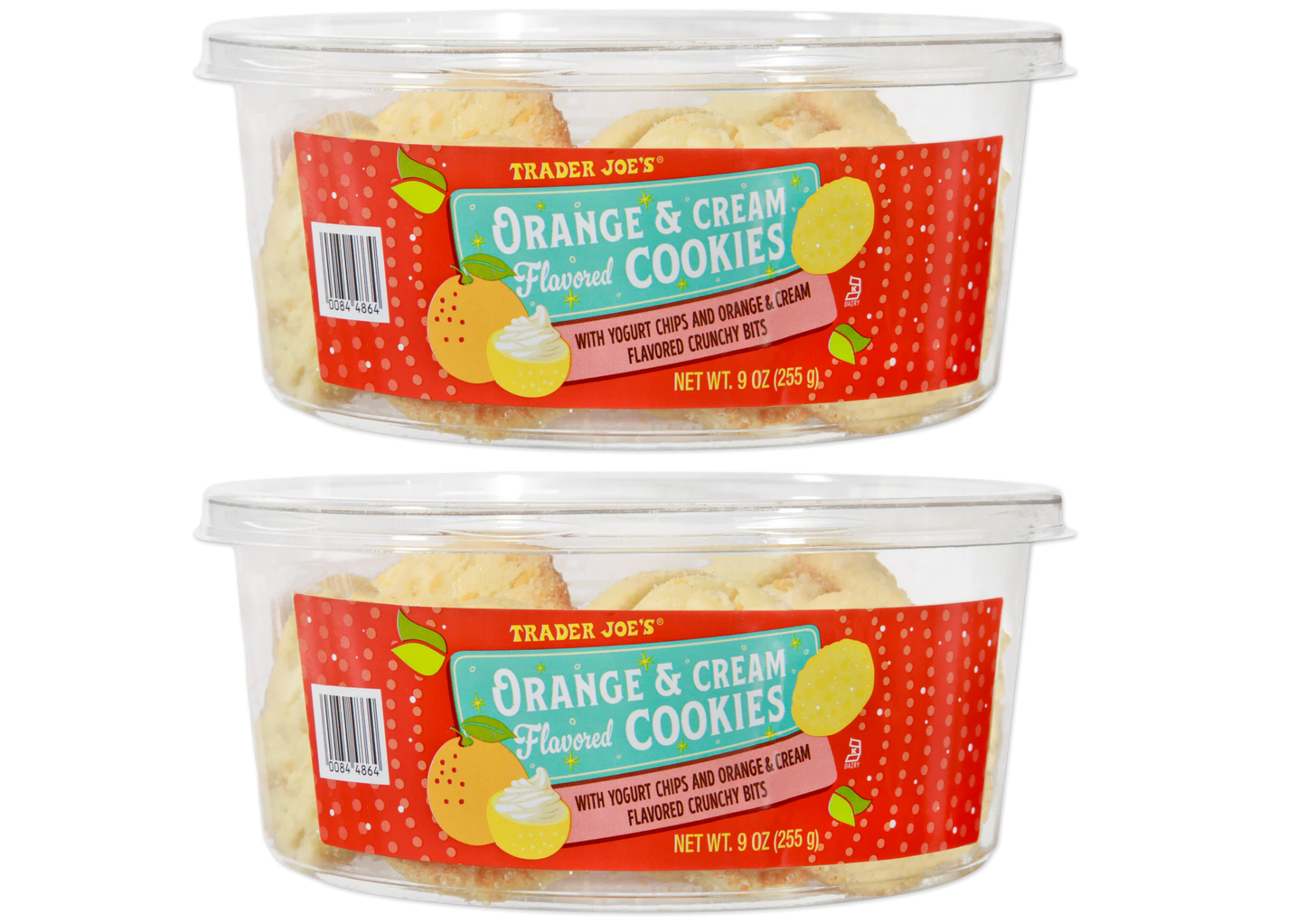 *2 PACK* Trader Joe's Orange & Cream Flavored Cookies