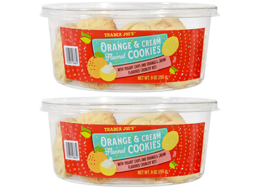 *2 PACK* Trader Joe's Orange & Cream Flavored Cookies