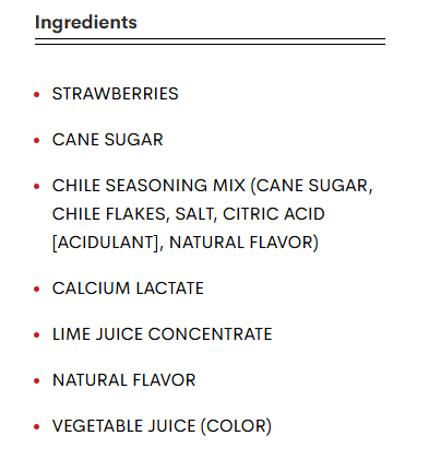 *3 PACK* Chile Lime Flavored Seasoned Dried Strawberries